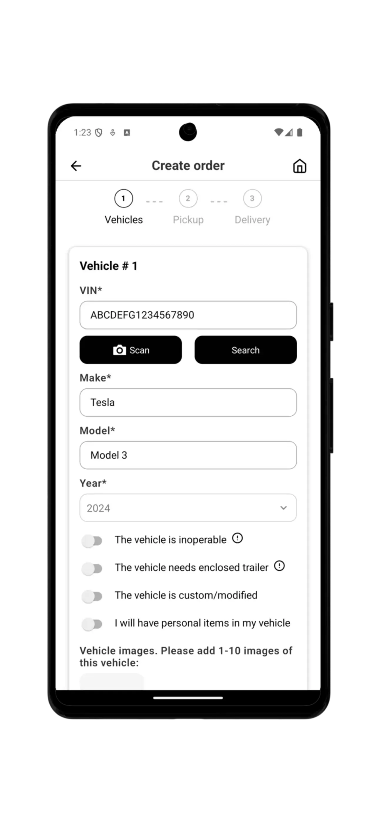 Easy order process