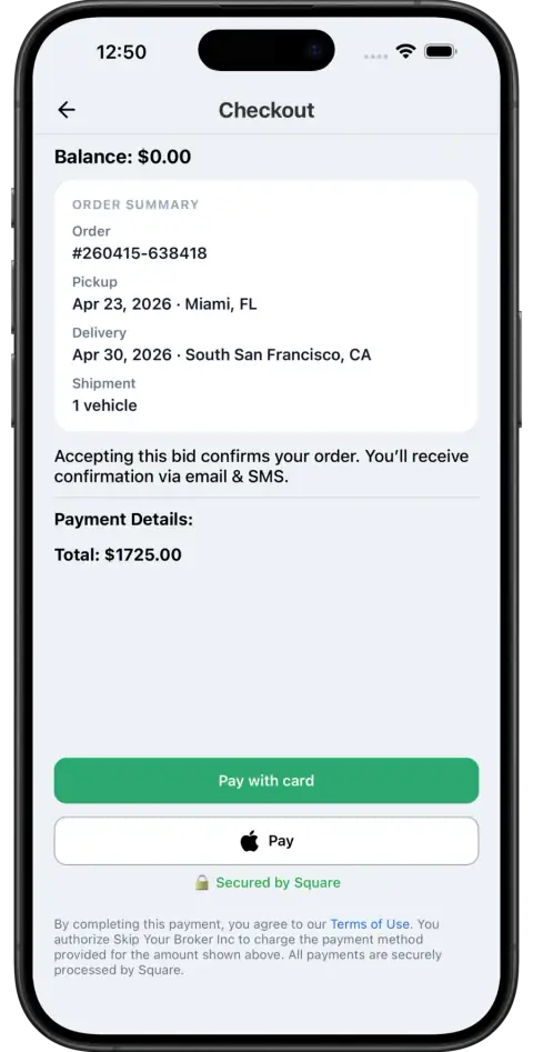 Secure payment flow