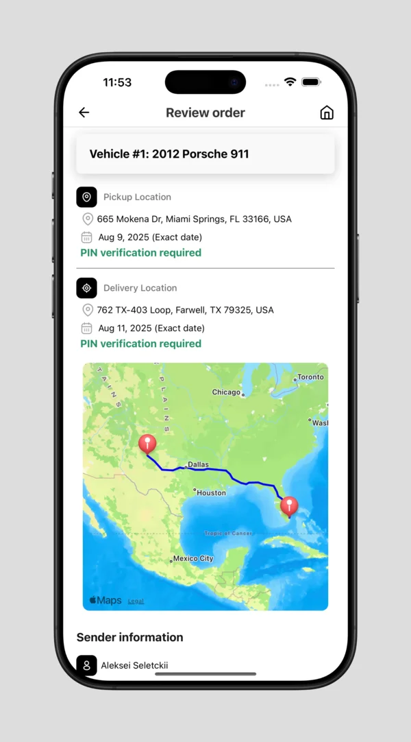 Real-time shipment tracking